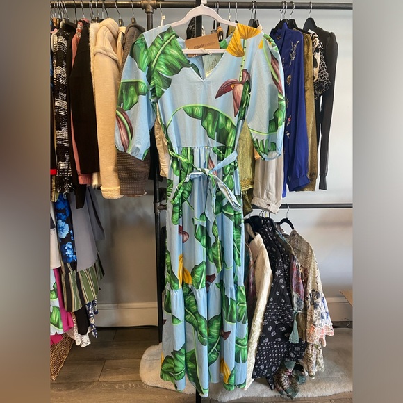 NWT Maude Molly Dress in Sky Small - Picture 1 of 2